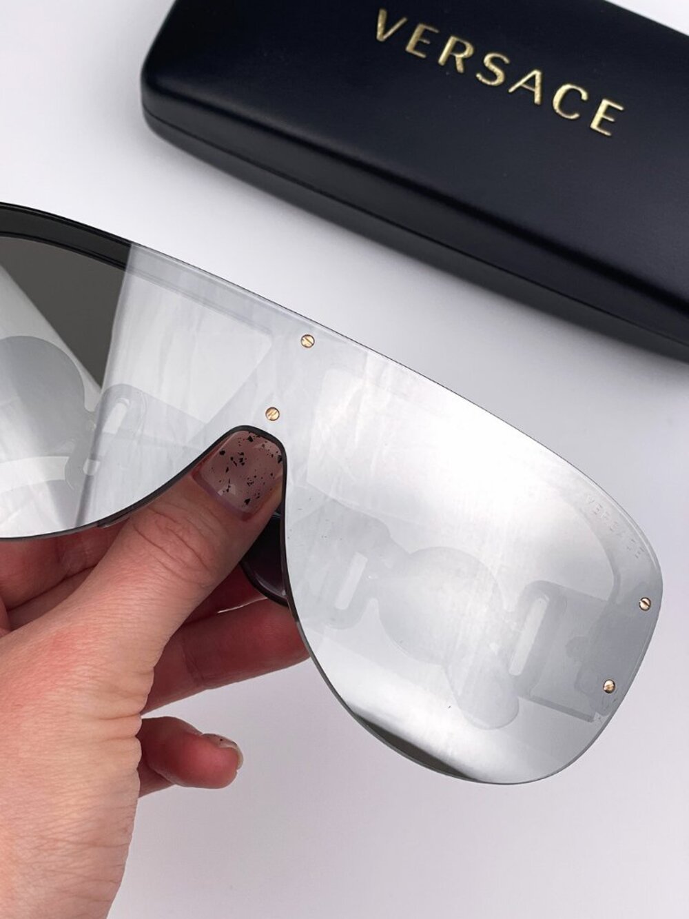 VE4391 311/6G TRANSPARENT GREY SHIELD SUNGLASSES